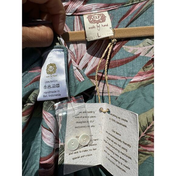 ELF Balielf Sunday Wish Kaftan Gown Gorgeous Flowy Sun Dress NWT size Large - Picture 5 of 5